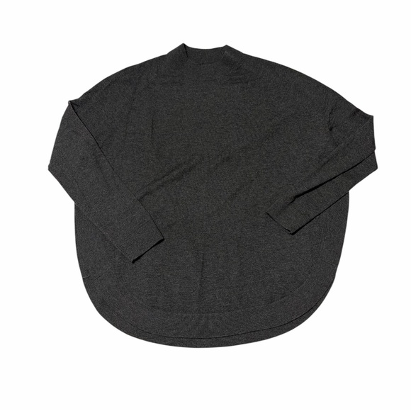 COS Sweaters - COS Rounded Hem Wool Cashmere Mock Neck Sweater Sz M Minimalist Hi Split